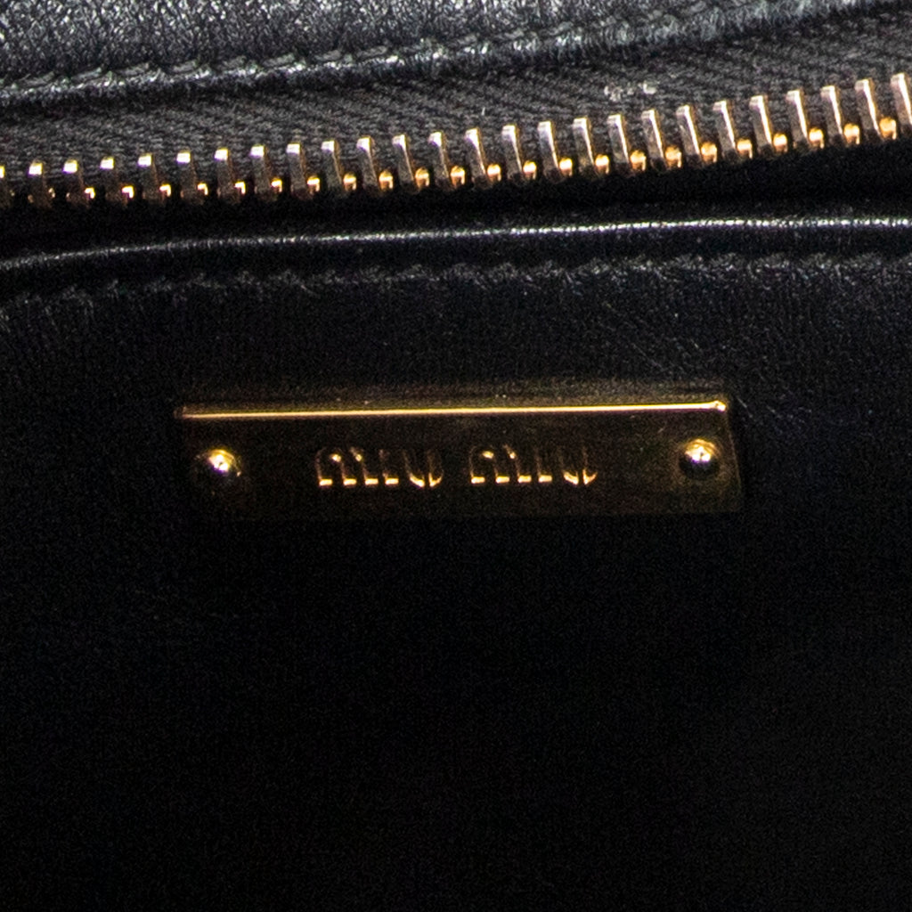 Shoulder Bag Camera Crossbody Black Nappa Matelasse Leather