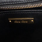 Shoulder Bag Camera Crossbody Black Nappa Matelasse Leather