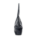 Shoulder Bag Shopping Tote Navy Vitello Soft Leather