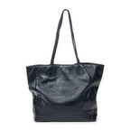 Shoulder Bag Shopping Tote Navy Vitello Soft Leather