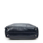 Shoulder Bag Shopping Tote Navy Vitello Soft Leather