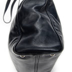 Shoulder Bag Shopping Tote Navy Vitello Soft Leather