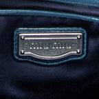 Shoulder Bag Convertible Tote Blue Vitello Caribu Leather