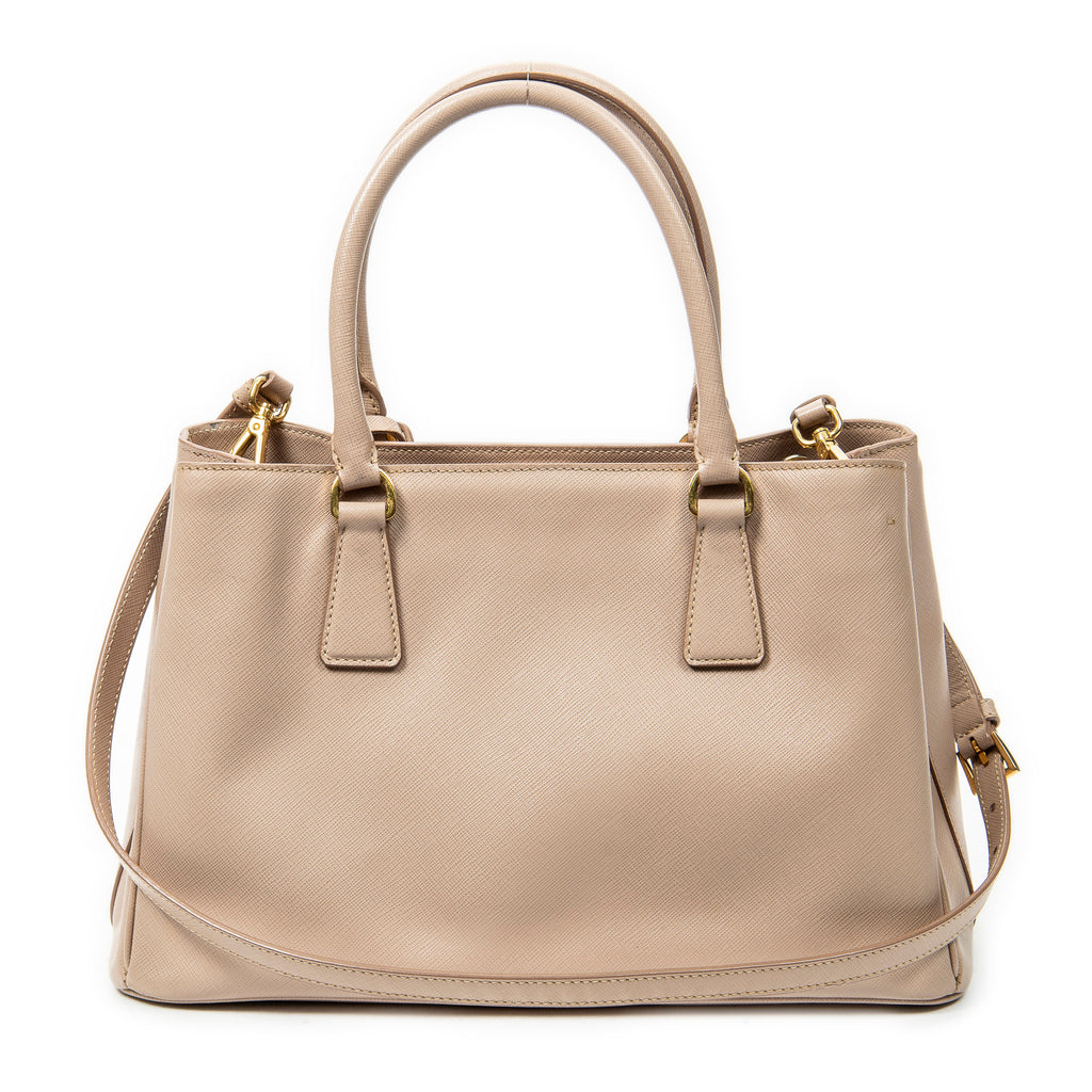 Shoulder Bag Small Open Tote Light Pink Saffiano Leather