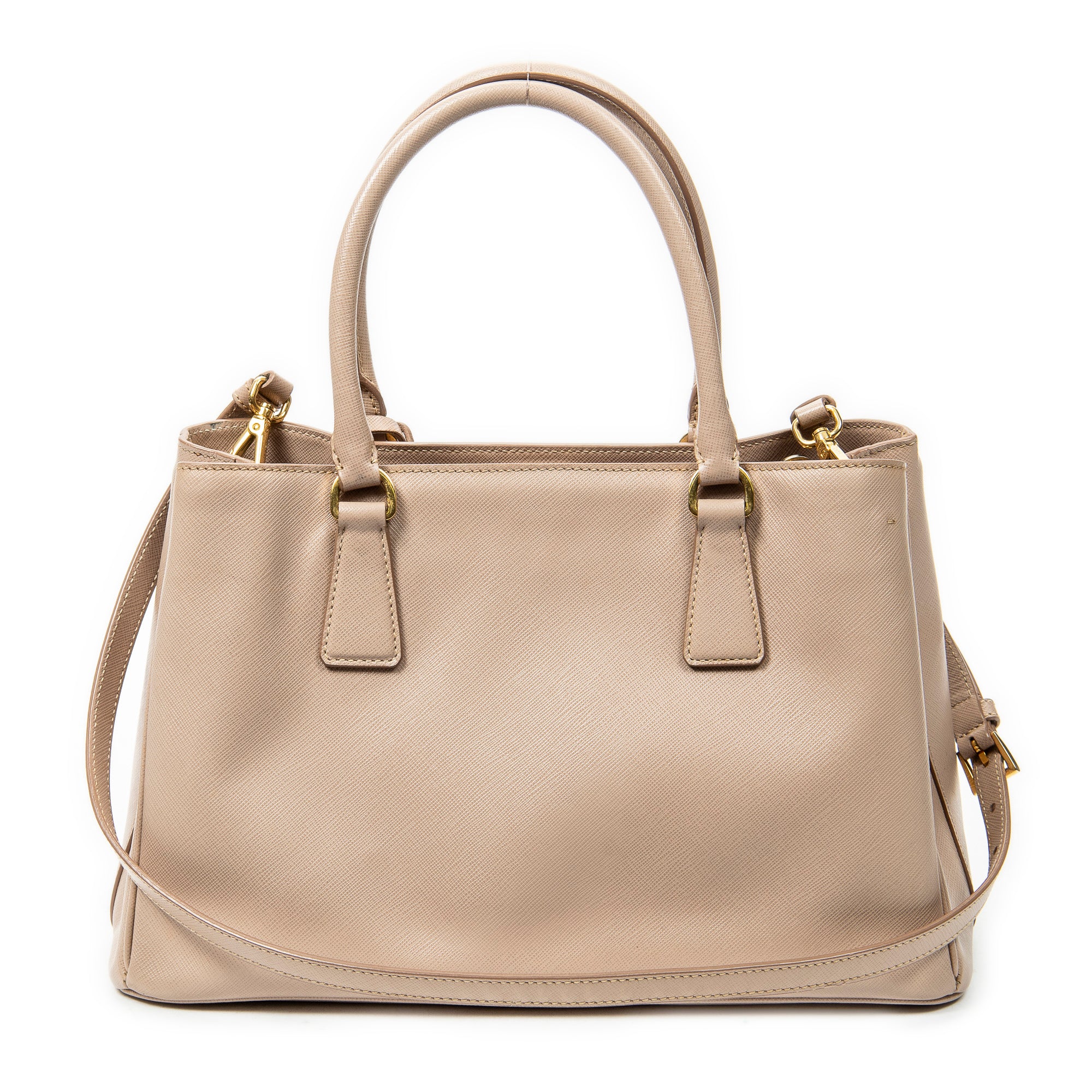 Shoulder Bag Small Open Tote Light Pink Saffiano Leather