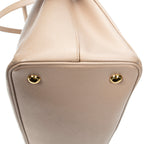 Shoulder Bag Small Open Tote Light Pink Saffiano Leather