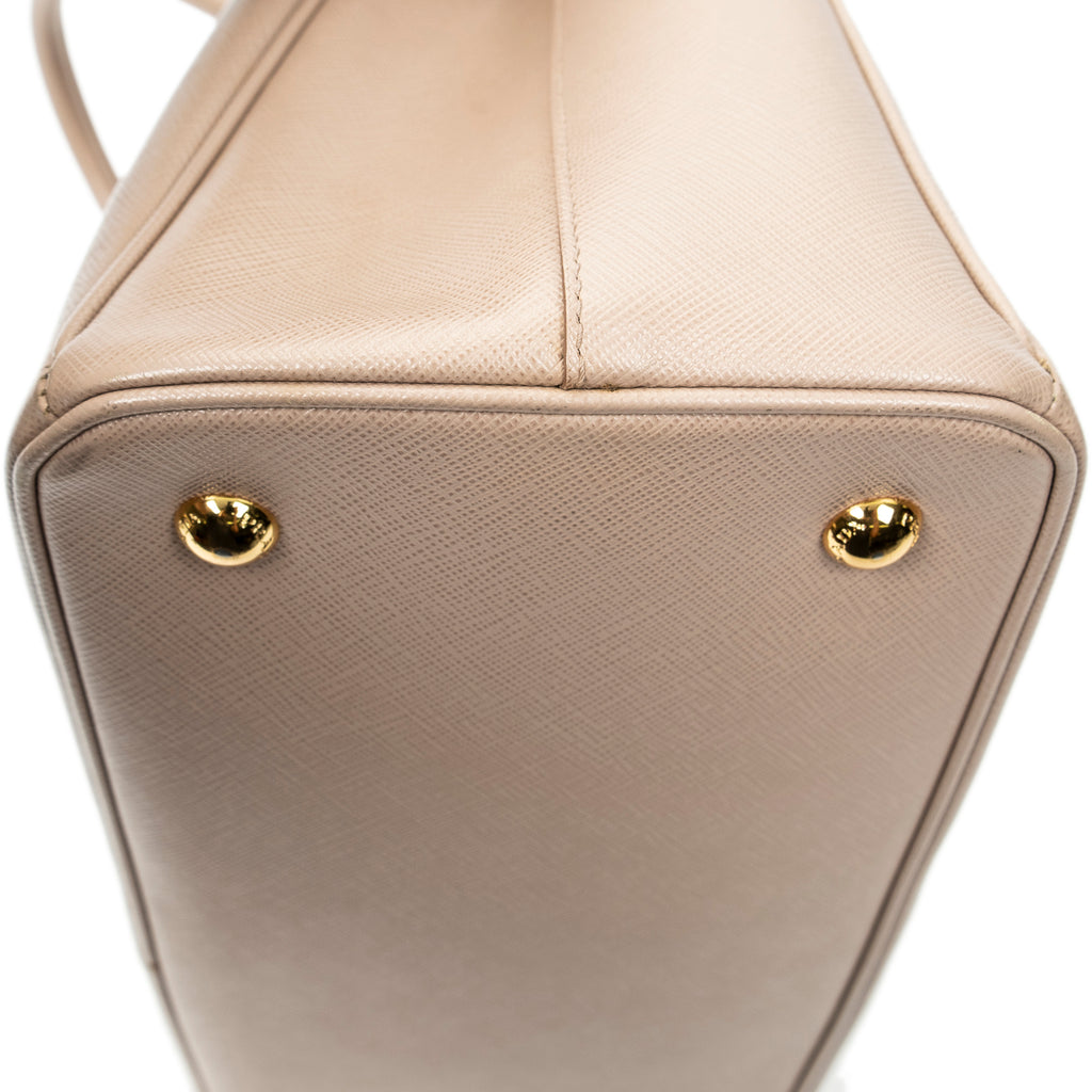 Shoulder Bag Small Open Tote Light Pink Saffiano Leather