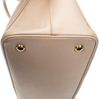 Shoulder Bag Small Open Tote Light Pink Saffiano Leather