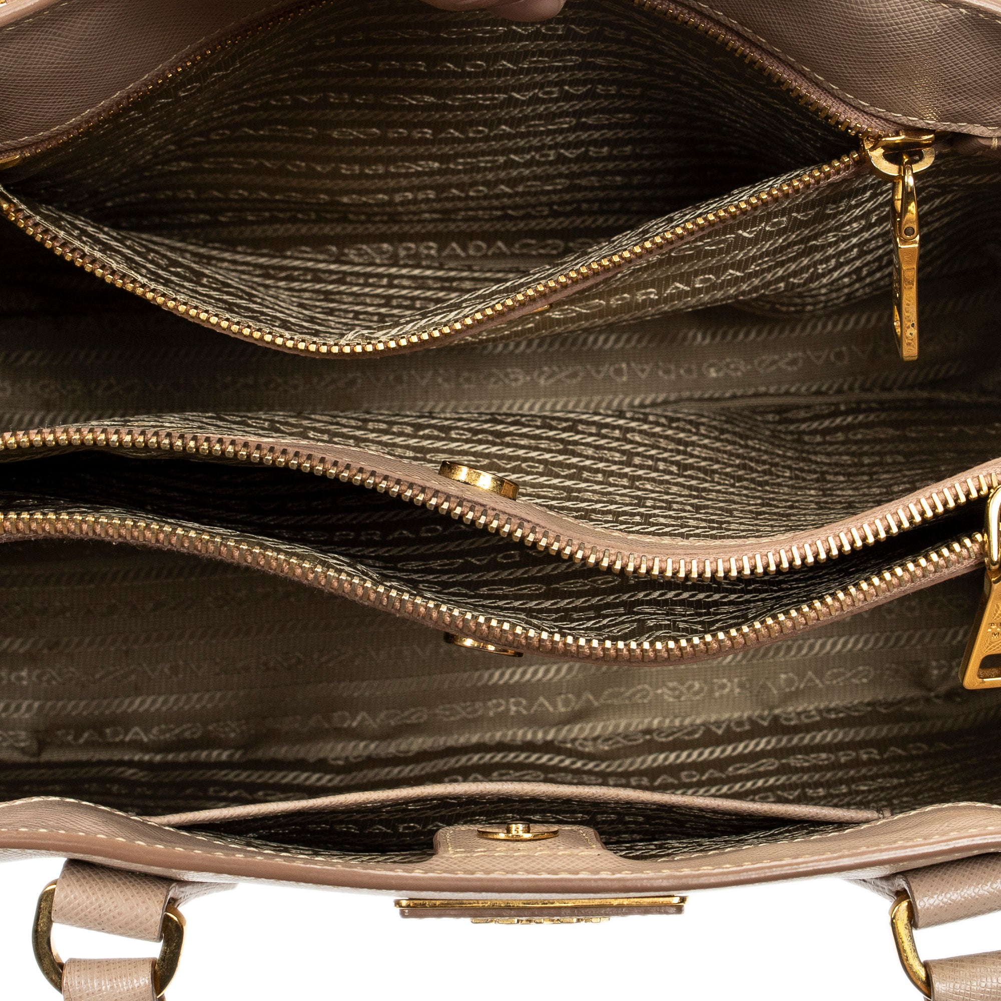 Shoulder Bag Small Open Tote Light Pink Saffiano Leather