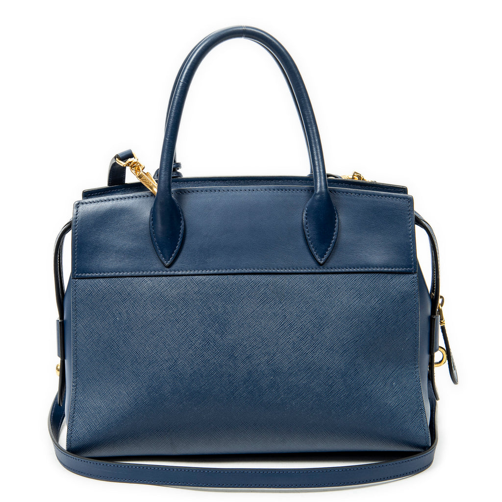 Shoulder Bag Esplanade Tote Navy Saffiano Leather