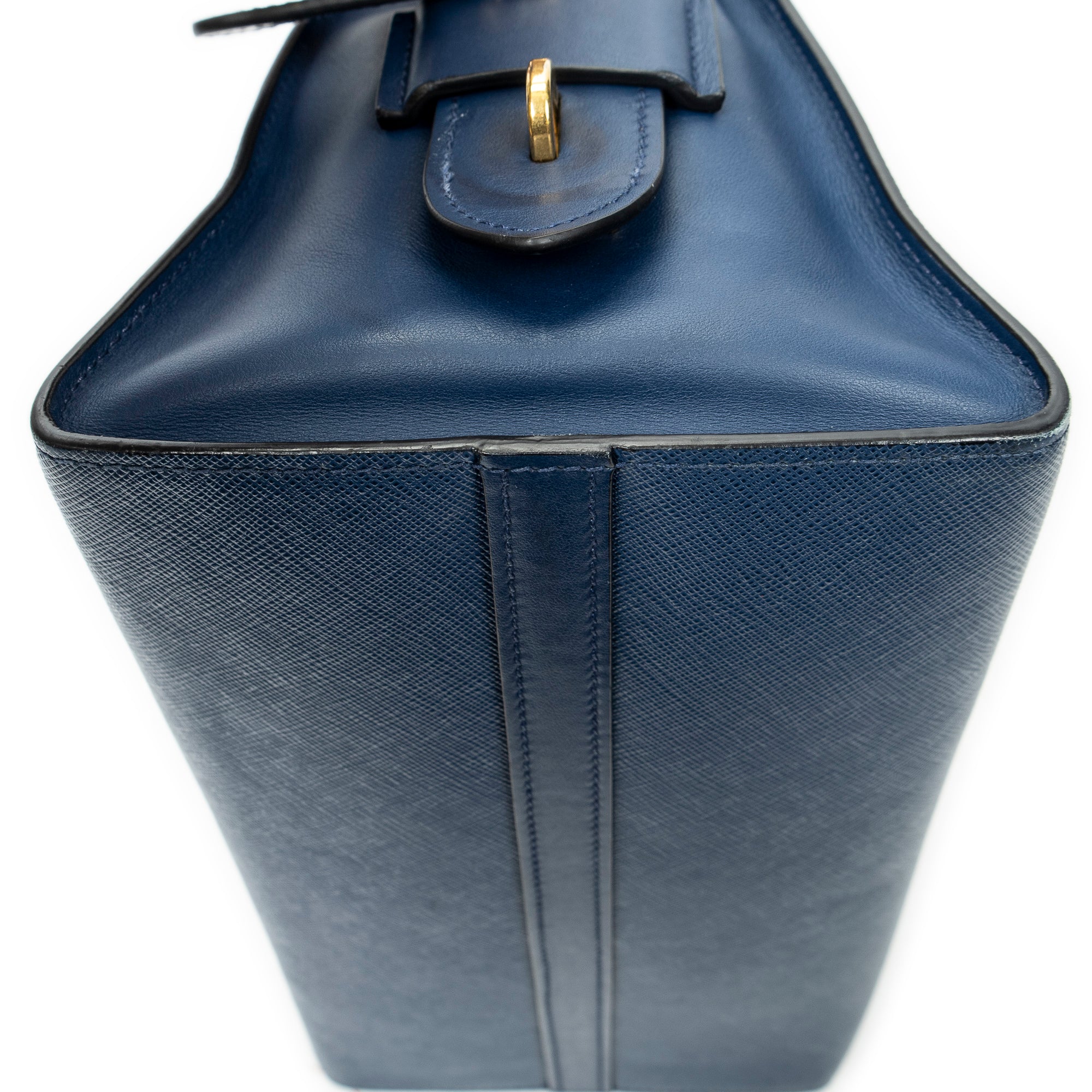 Shoulder Bag Esplanade Tote Navy Saffiano Leather