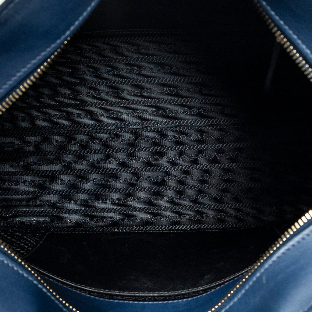 Shoulder Bag Esplanade Tote Navy Saffiano Leather