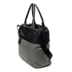 Shoulder Bag Reversible Tote Black Nylon Canvas