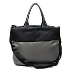 Shoulder Bag Reversible Tote Black Nylon Canvas
