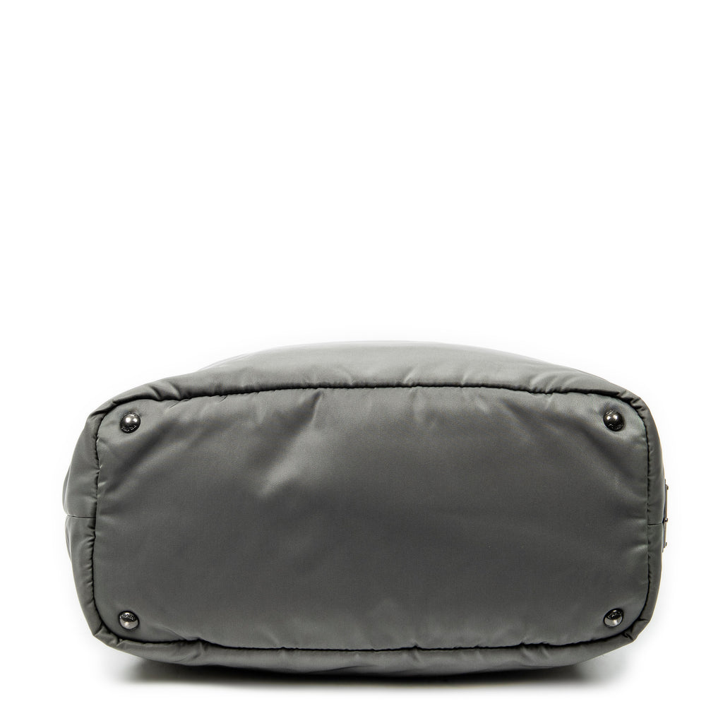 Shoulder Bag Reversible Tote Black Nylon Canvas