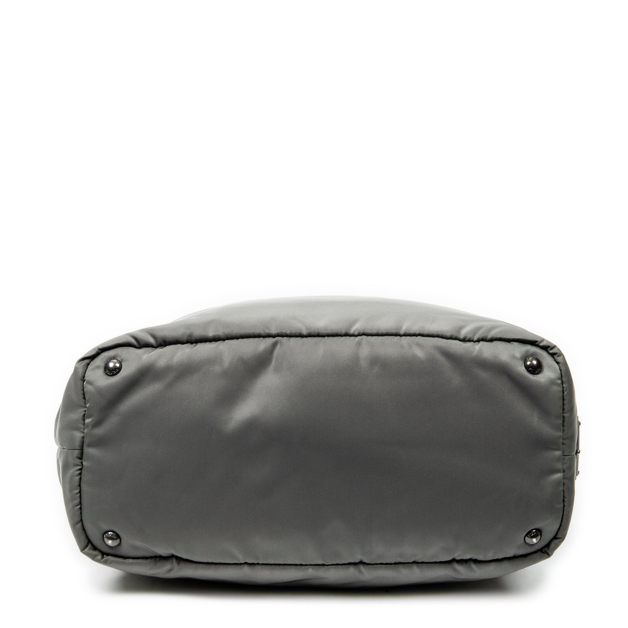 Shoulder Bag Reversible Tote Black Nylon Canvas