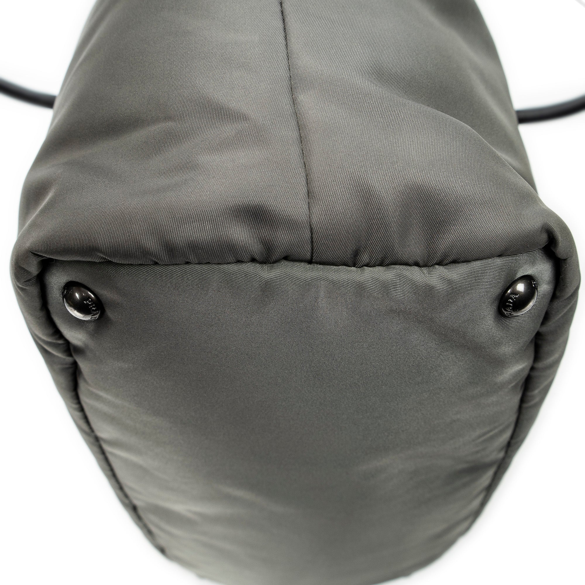 Shoulder Bag Reversible Tote Black Nylon Canvas