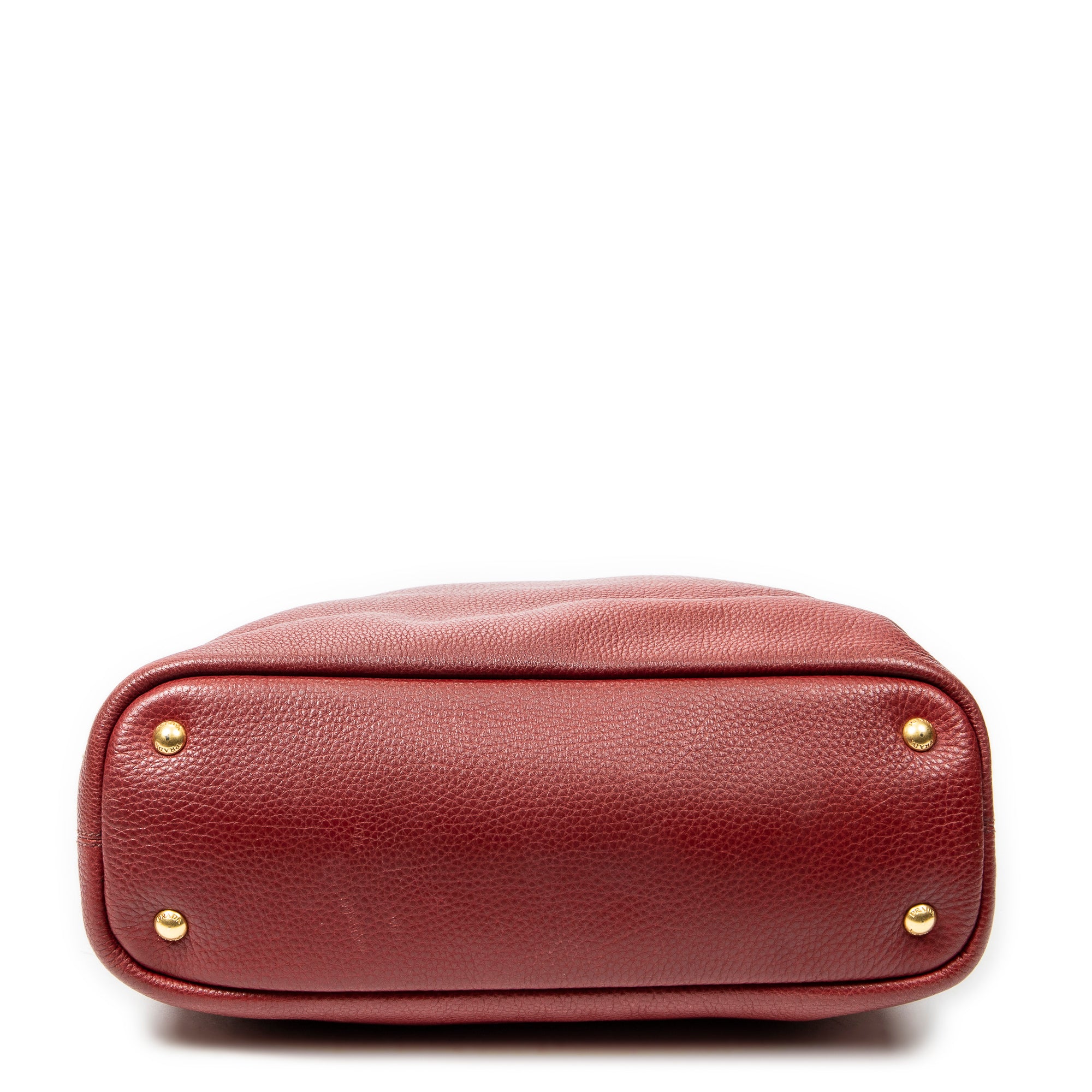 Shoulder Bag Size Zip Tote Red Vitello Daino Leather