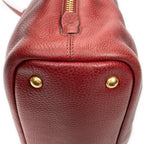 Shoulder Bag Size Zip Tote Red Vitello Daino Leather