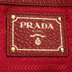 Shoulder Bag Large Shopper Tote Red Vitello Daino Leather