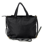 Shoulder Bag Bow Tote Black Nylon Canvas