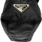 Shoulder Bag Bow Tote Black Nylon Canvas