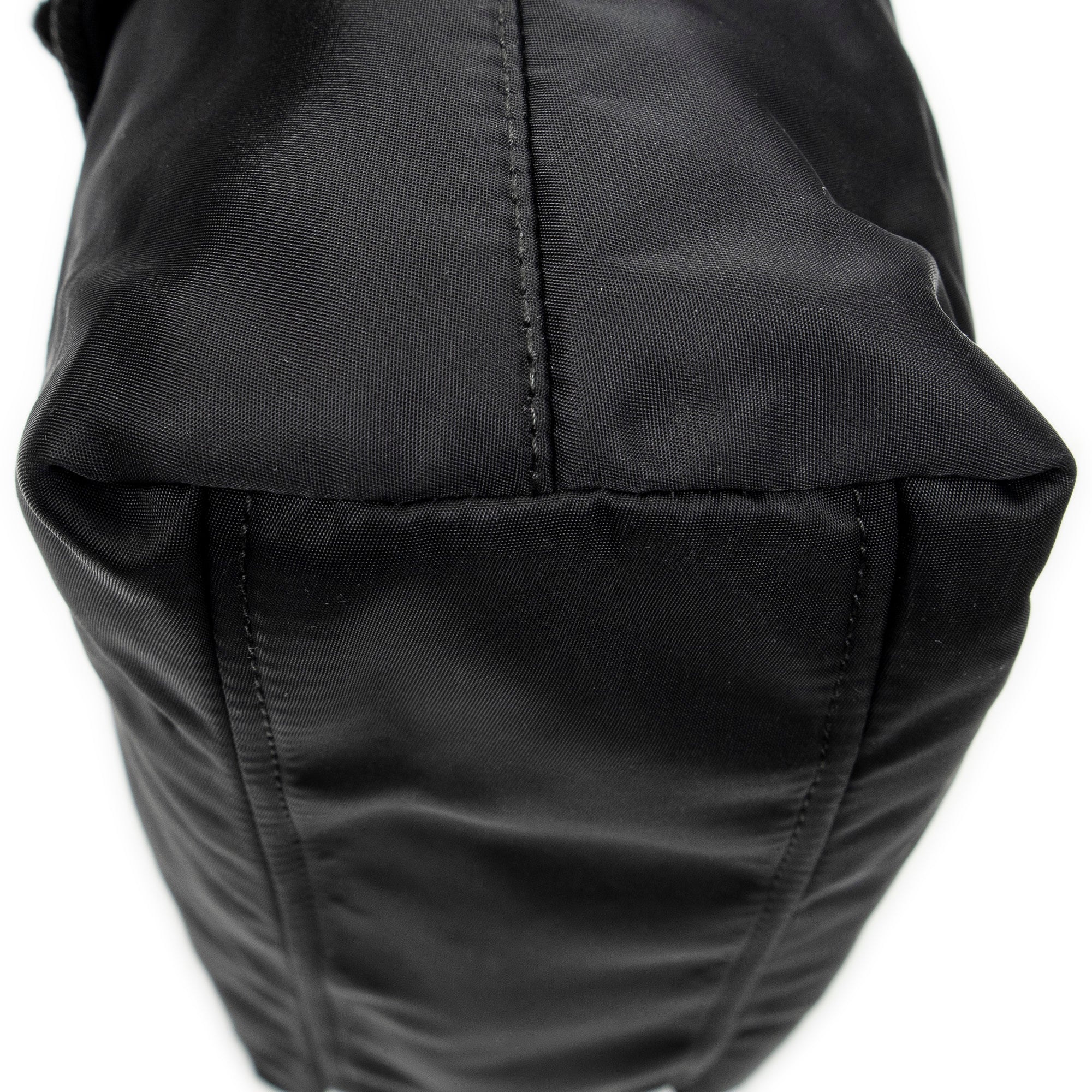 Shoulder Bag Bow Tote Black Nylon Canvas