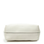 Shoulder Bag Zip Tote White Vitello Phenix Leather