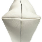 Shoulder Bag Zip Tote White Vitello Phenix Leather