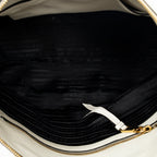 Shoulder Bag Zip Tote White Vitello Phenix Leather