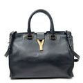 Shoulder Bag Small Classic Y Cabas Navy Calfskin Leather