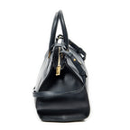 Shoulder Bag Small Classic Y Cabas Navy Calfskin Leather