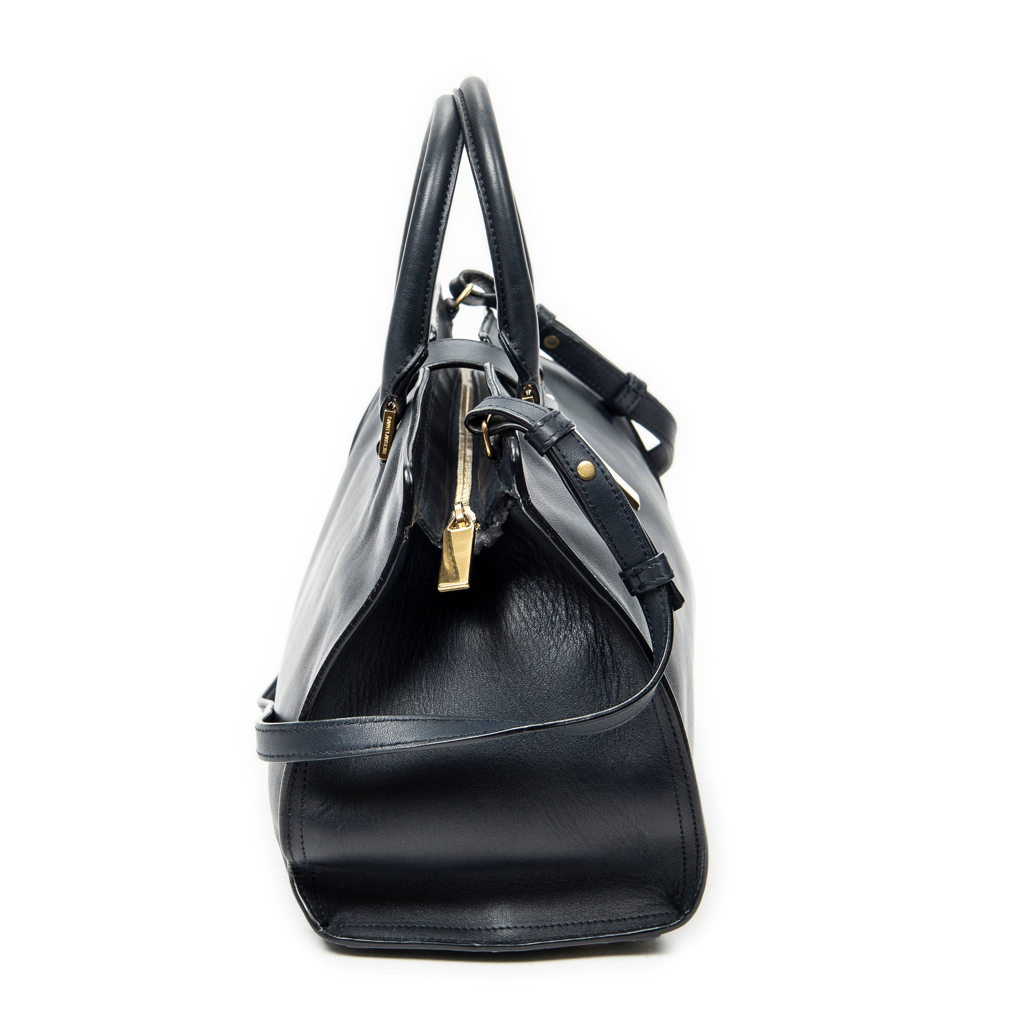 Shoulder Bag Small Classic Y Cabas Navy Calfskin Leather
