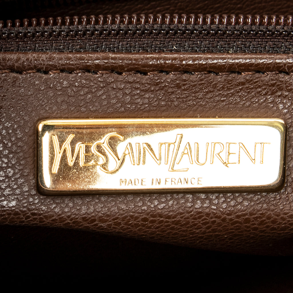 Shoulder Bag Flap Crossbody Brown Cutout Y Leather