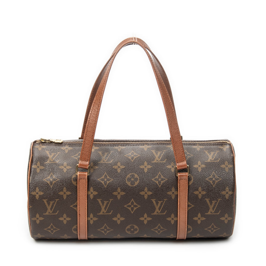 Handbag Papillon 30 Brown Monogram Canvas