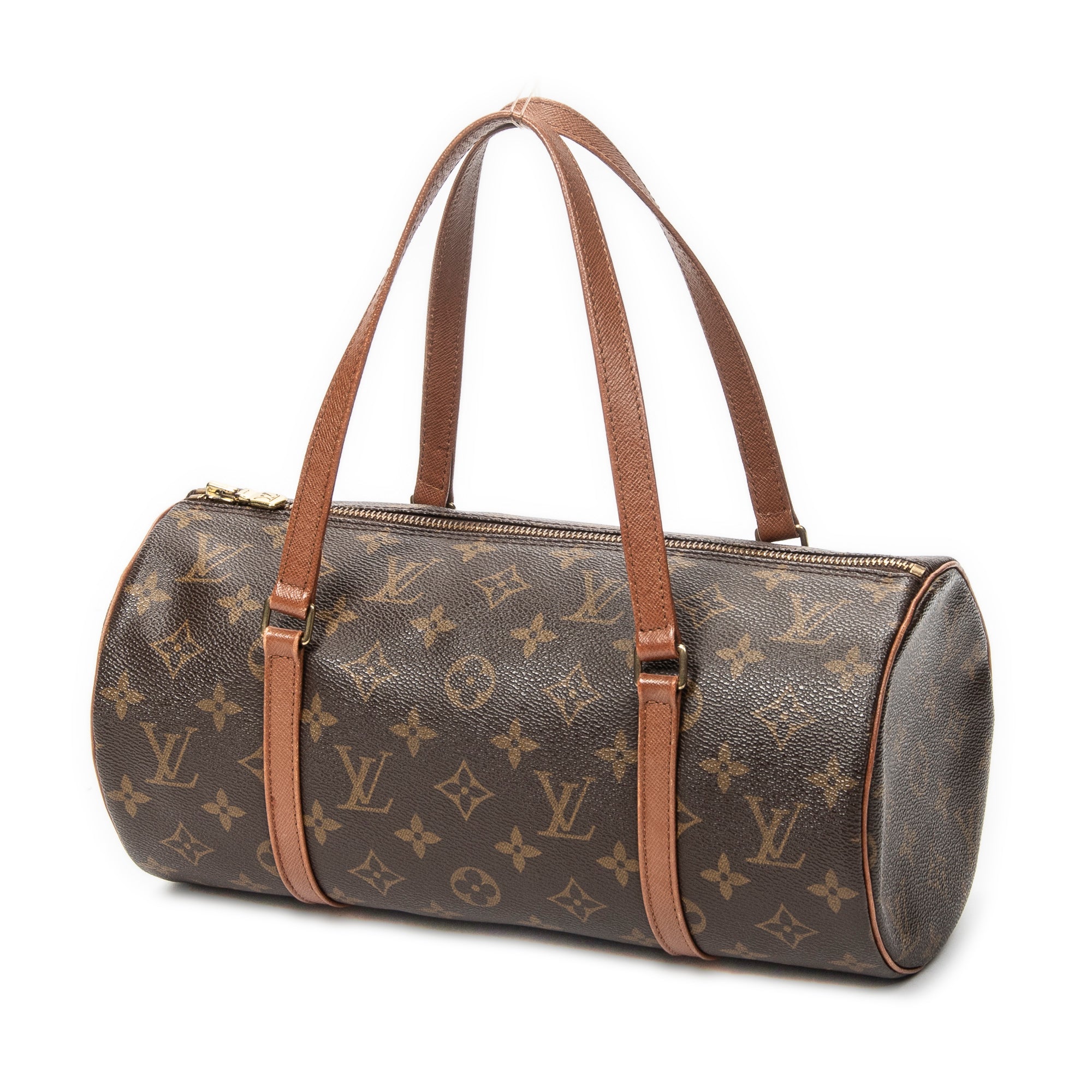 Handbag Papillon 30 Brown Monogram Canvas