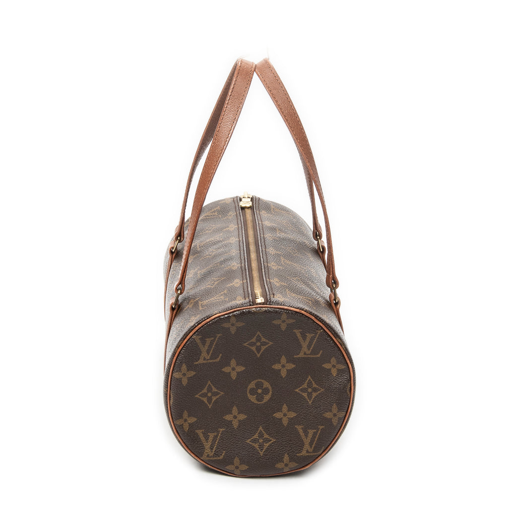 Handbag Papillon 30 Brown Monogram Canvas