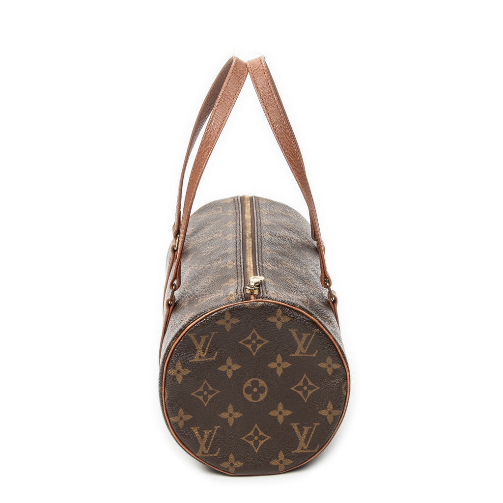 Handbag Papillon 30 Brown Monogram Canvas