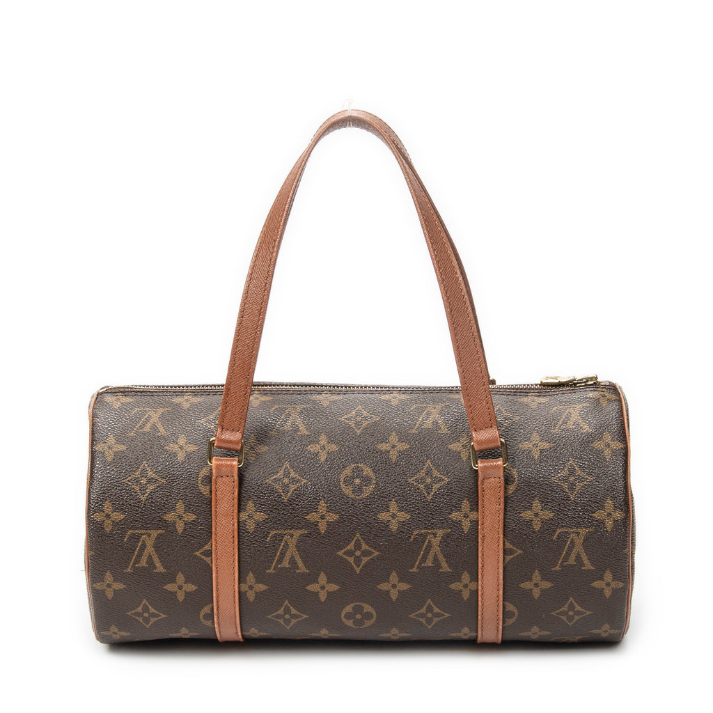 Handbag Papillon 30 Brown Monogram Canvas