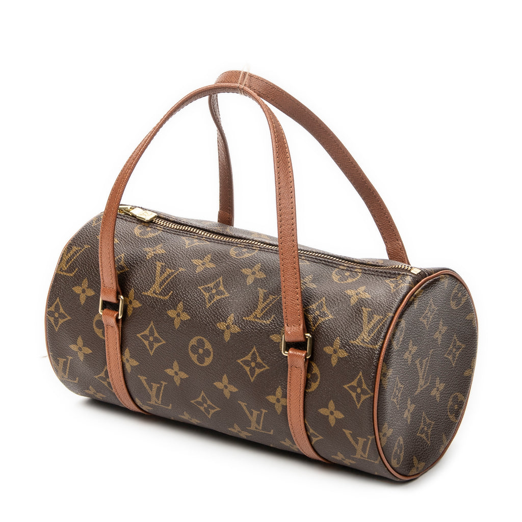 Handbag Papillon 26 Brown Monogram Canvas