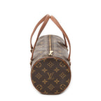Handbag Papillon 26 Brown Monogram Canvas