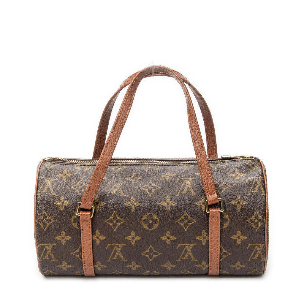 Handbag Papillon 26 Brown Monogram Canvas
