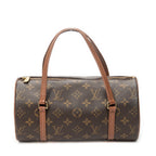 Handbag Papillon 26 Brown Monogram Canvas