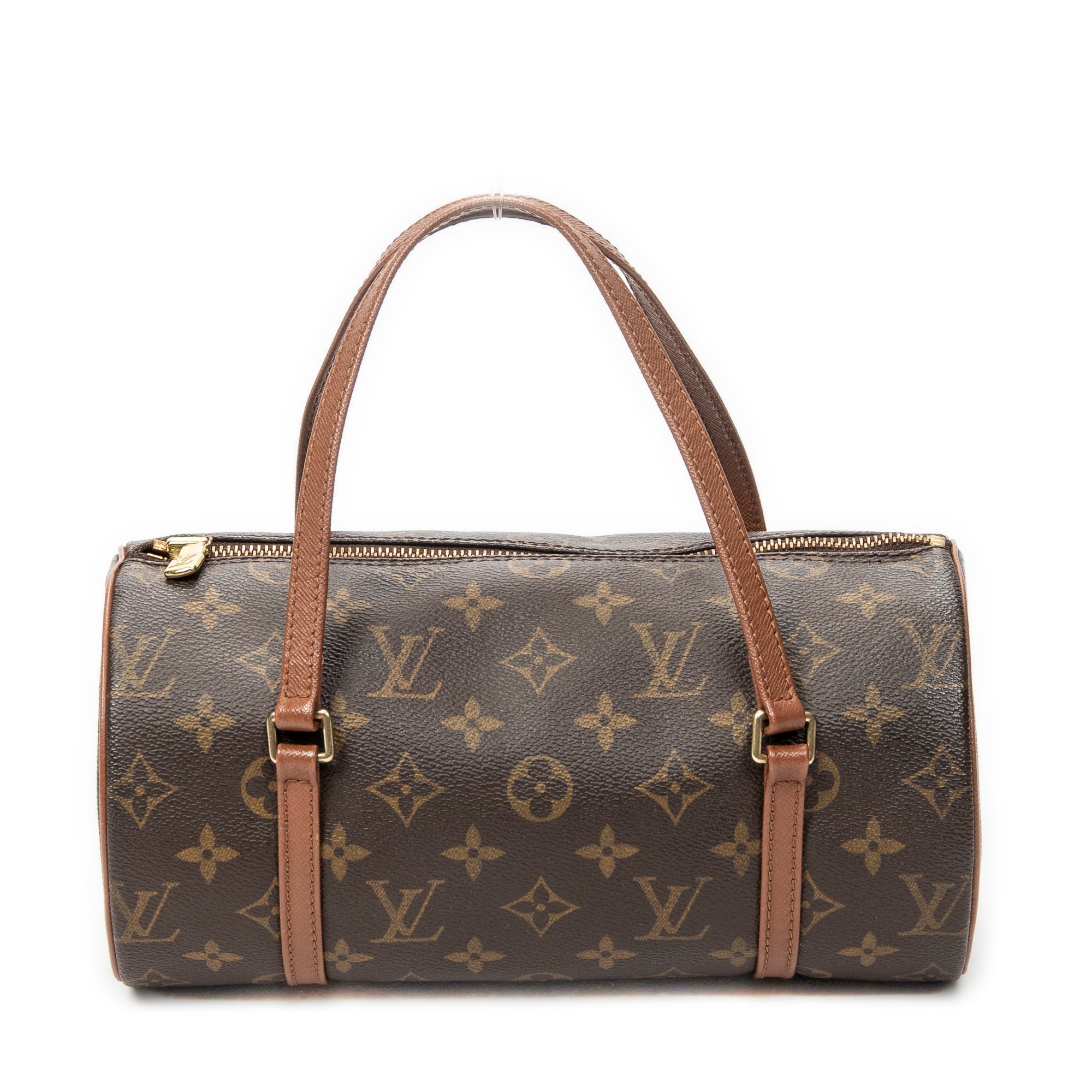 Handbag Papillon 26 Brown Monogram Canvas