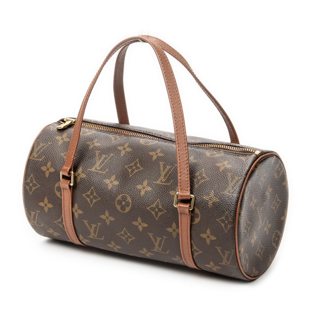 Handbag Papillon 26 Brown Monogram Canvas