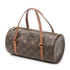 Handbag Papillon 26 Brown Monogram Canvas