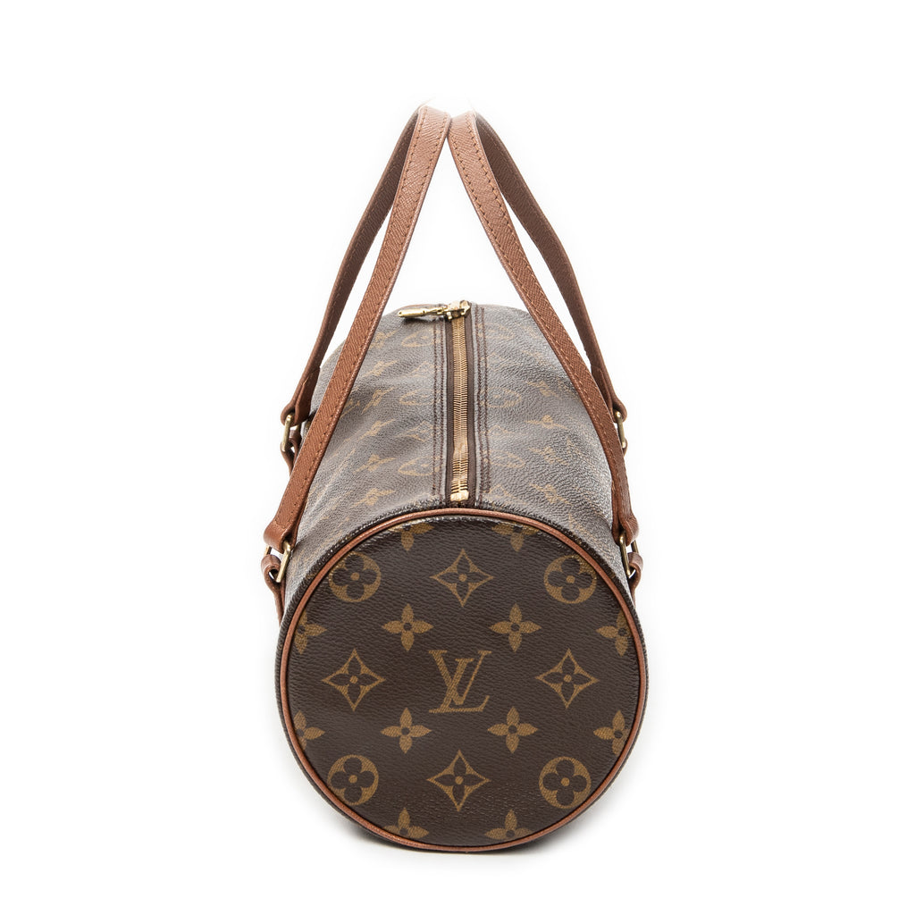 Handbag Papillon 26 Brown Monogram Canvas
