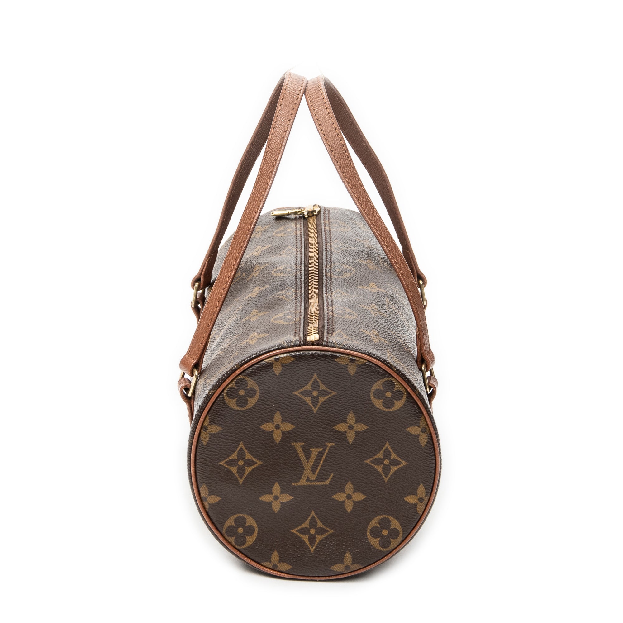Handbag Papillon 26 Brown Monogram Canvas