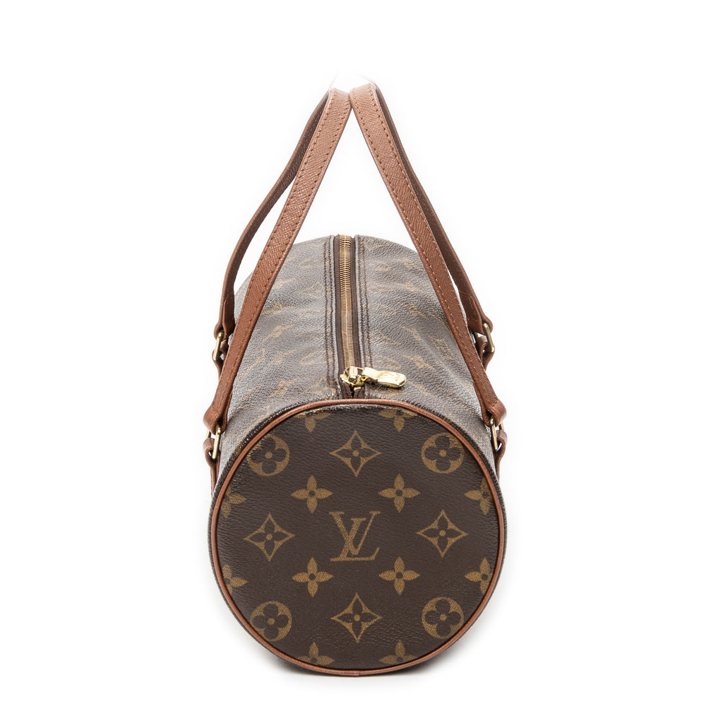 Handbag Papillon 26 Brown Monogram Canvas
