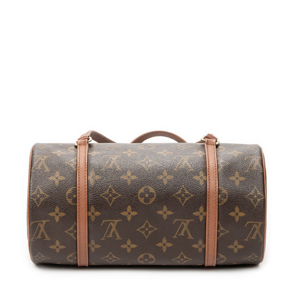 Handbag Papillon 26 Brown Monogram Canvas